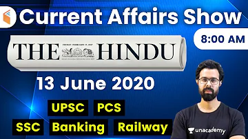 8:00 AM - Daily Current Affairs 2020 by Bhunesh Sir | 13 June 2020 | wifistudy