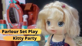 Parlour Set Play Video | Kitty Party with Alice | Pretend Play | Learn With Priyanshi