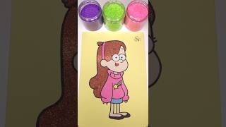 Mabel Inspired Sand Art 💛 Satisfying ASMR Drawing (Gravity Falls Style) #sandart #sandpainting
