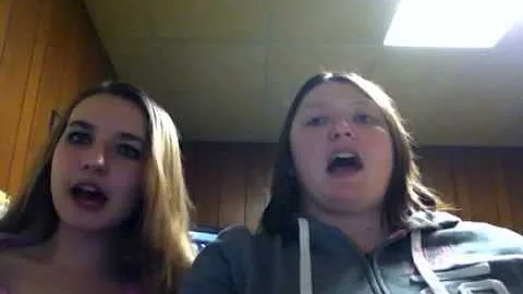 Katie and Jessica singing rock me