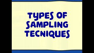 Statistics_Sampling Techniques Non Random