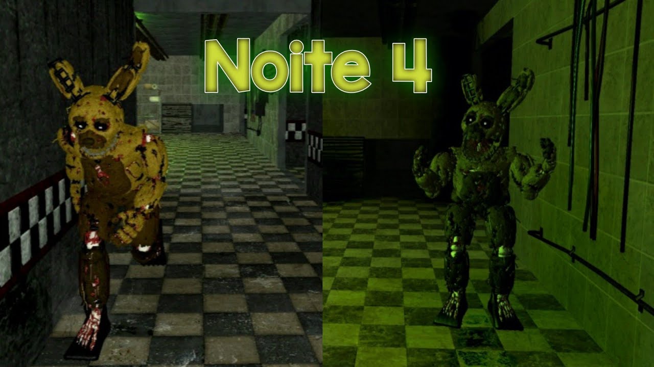 A melhor partida de todas!!! E o spring na velocidade da luz - FNAF 3 Doom  Remake Android (Noite 4) 