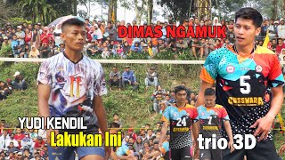 YUDI KENDIL SI LOMPATAN SEDADA LAKUKAN INI, DIMAS SAPUTRA NGAMUK !! GUSSWARA vs PUTRA DIFA || SET 2