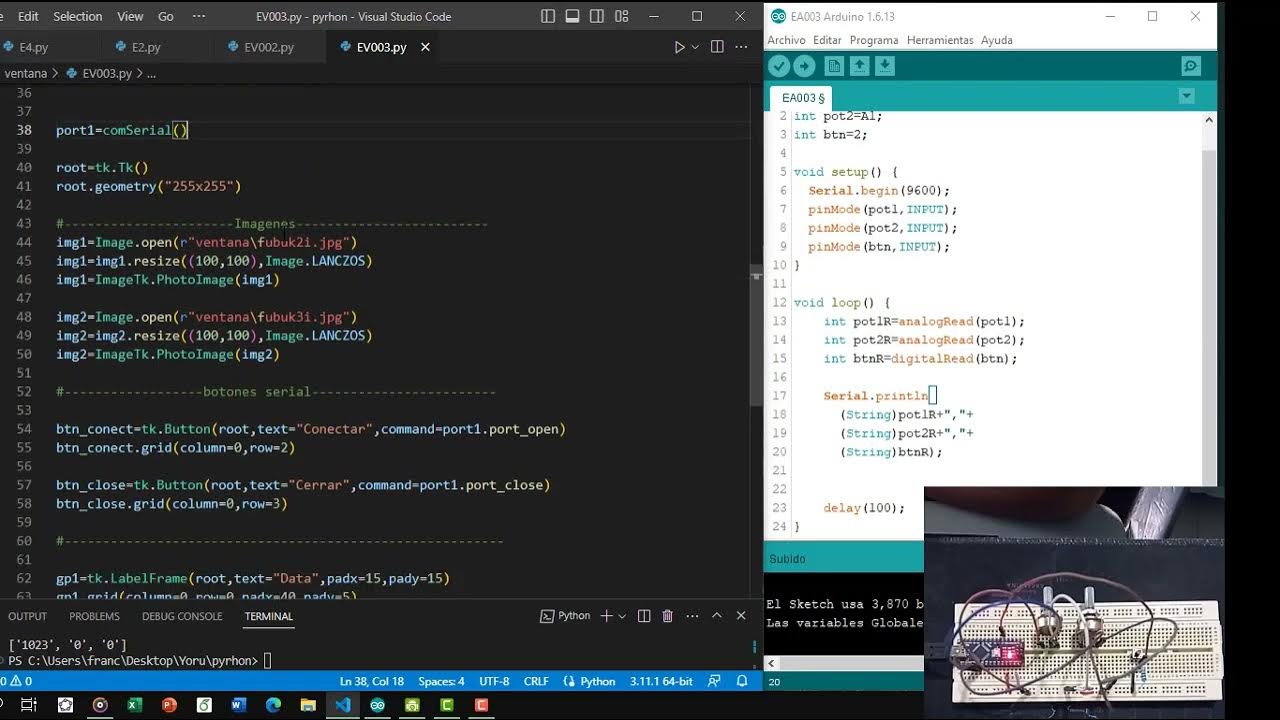 Arduino Python - Transmitir datos - YouTube