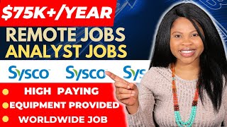 High-Paying Remote Jobs: Equipment provided, Analyst Jobs (Worldwide Job)