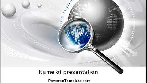 Global Search PowerPoint Template by PoweredTemplate.com