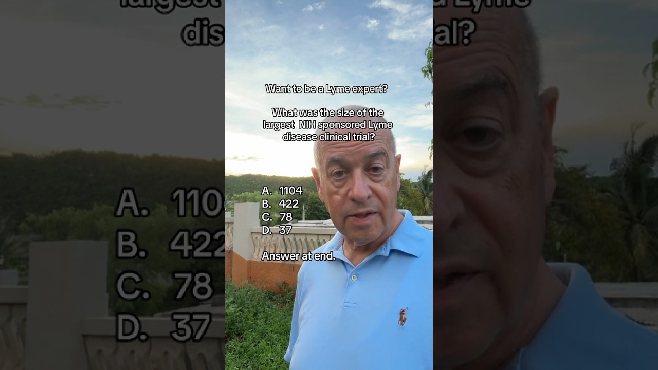 What was the size of the largest NIH sponsored Lyme disease clinical trial?