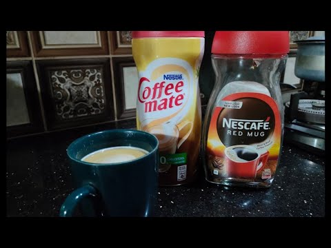 COFFEE MATE- How To Make Coffee With Nestle Coffee Mate Coffee Creamer || Nescafé Red Mug ||