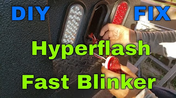 How to fix fast blinkers and hyper flash with load resistors on cars and trailers