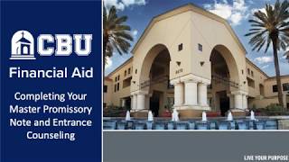 Completing Your Master Promissory Note and Entrance Counseling