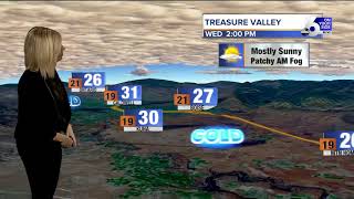 Conditions stay dry through Wednesday, showers possible by the end of the week