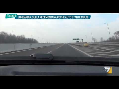 Lombardia, sulla Pedemontana poche auto e tante multe