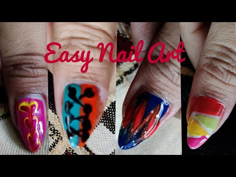 Easy Marble Nail Art 💅 || Nail Art || Dragging Nail Art ||Varsha ...