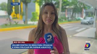 Mulher Mostra Os Seios Para Crianças E Xinga Policiais Em Parque Aquático No Alto Vale