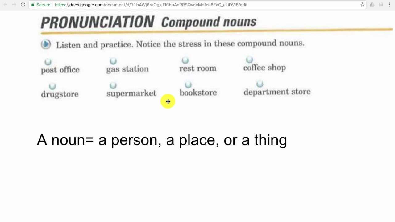 1.4 Pronunciation Of Compound Nouns YouTube