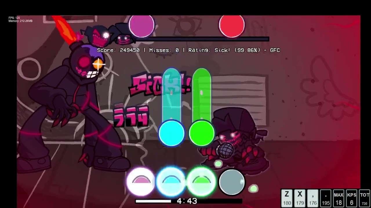 02.25 FNF Infernum (L-Remix) GFC Clear - Mania Chart (KeyPerSecond