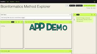 AWS PartyRock App Demo - Bioinformatics Method Explorer