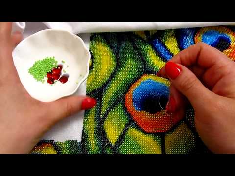 Как вышивать бисером по ткани без рисунка?