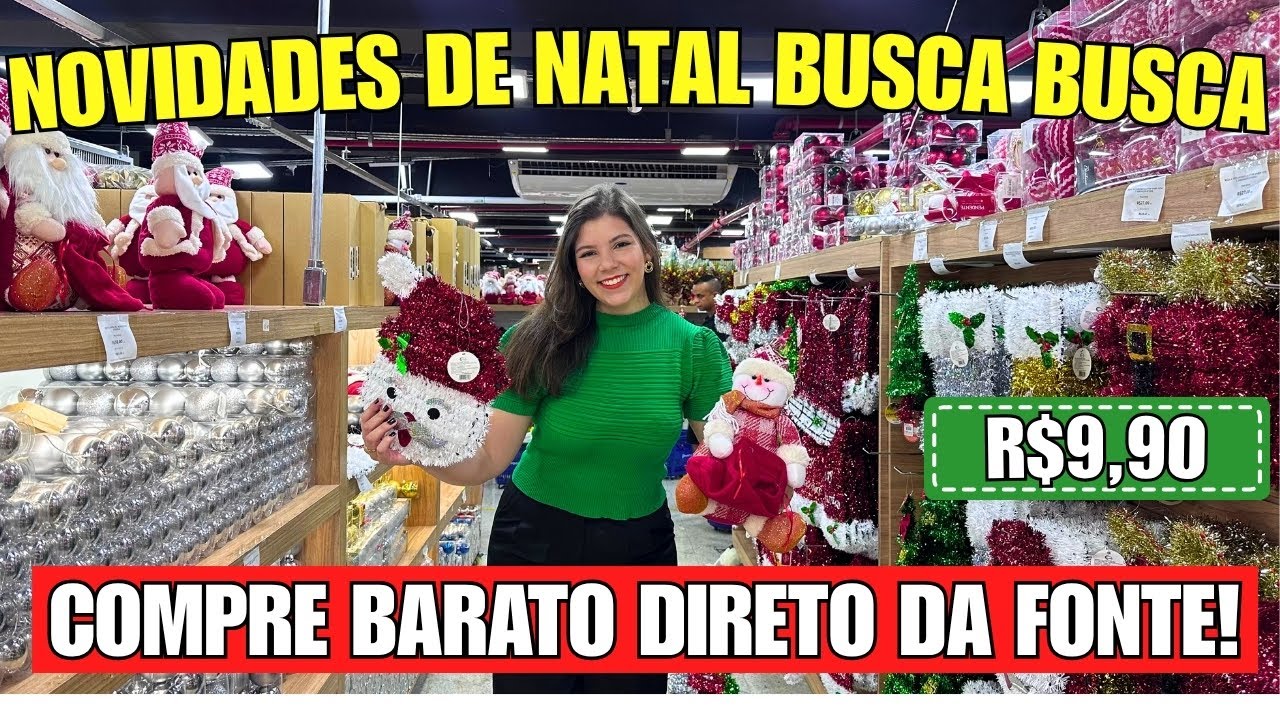 NOVIDADES DE DECORAÇÃO DE NATAL NO BUSCA BUSCA | TOUR COMPLETA MOSTRANDO OS MELHORES PREÇOS!