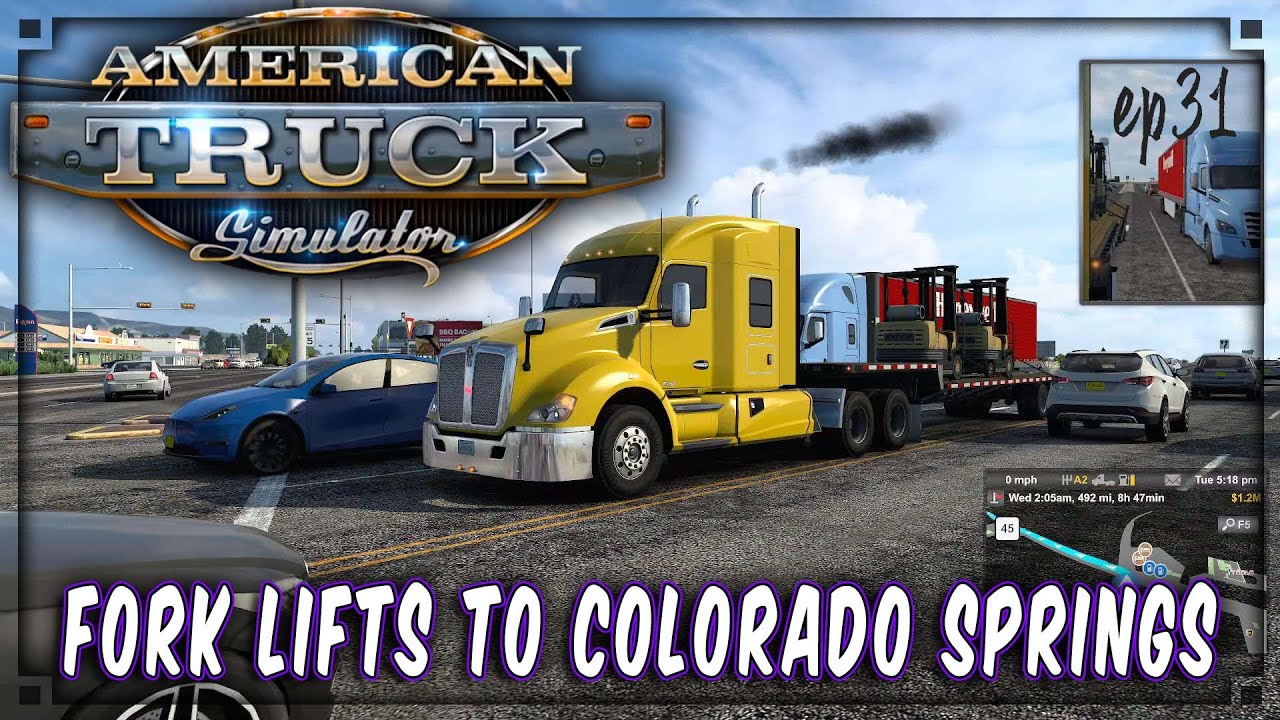 American Truck Simulator ep31 Fork Lifts to Colorado Springs.. Driver Truck company