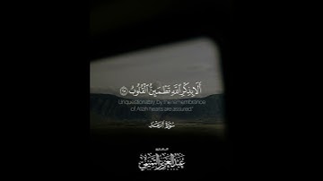﴿.. أَلا بِذِكرِ اللهِ تَطمَئِنُّ القُلوبُ﴾ | القارئ: عبدالعزيز التميمي