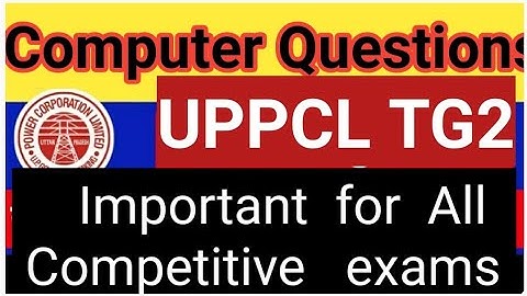Computer questions for Uppcl tg2 | computer questions for competitive exams