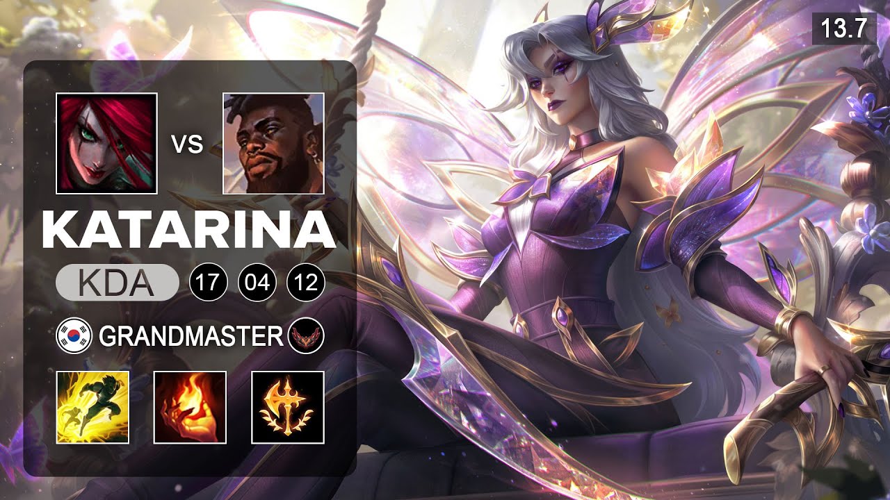 Katarina vs K'Sante Mid - KR Grandmaster - Patch 13.7 Season 13