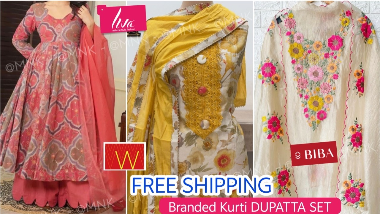 आधे से आधे रेट में बड़े बड़े ब्रांड ♥️ FREE SHIPPING ♥️ BIBA BRAND Sale online se sasta