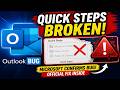 Outlook Quick Steps Broken? Microsoft Confirms Bug & Official Fix (2026)