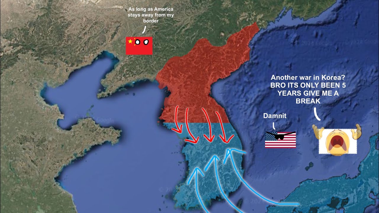 Korean War every day using google earth - YouTube