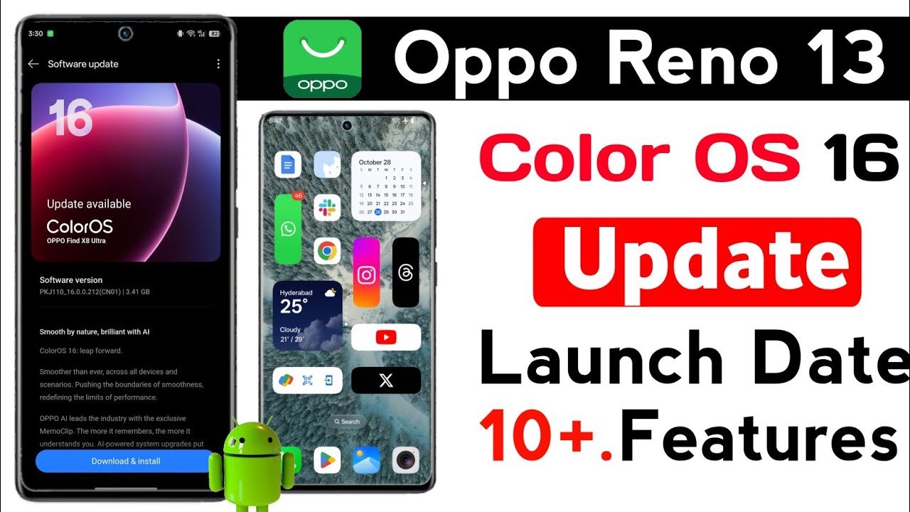 oppo reno 13 color os 16 new update | oppo reno 13 officially launch color os 16