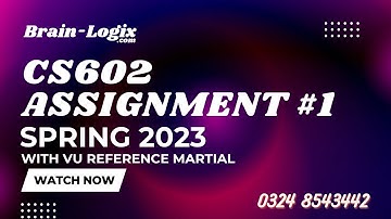 CS602 assignment 1 solution 2023 | CS602 assignment 1 solution spring 2023