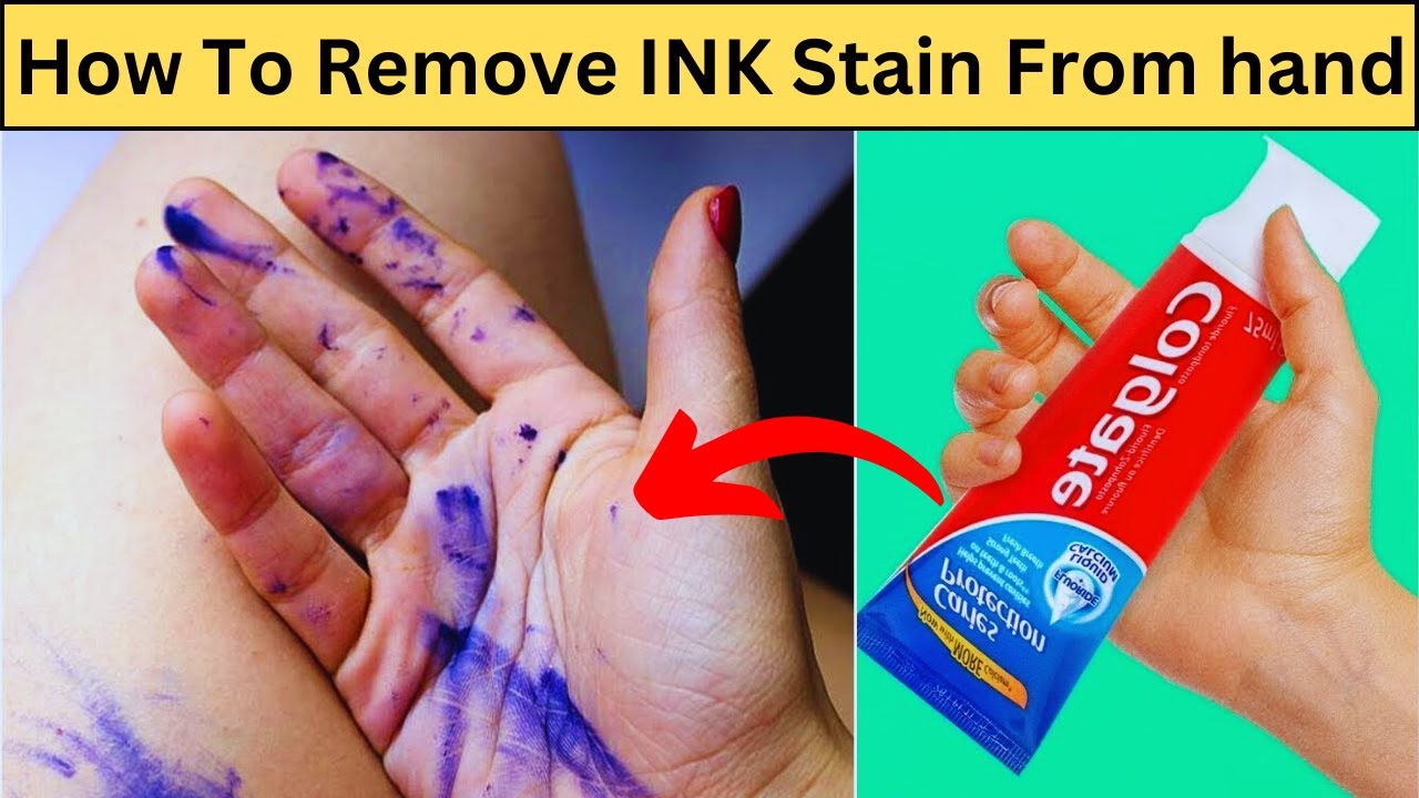 how To Remove INK Stains From Skin And Hands At Home