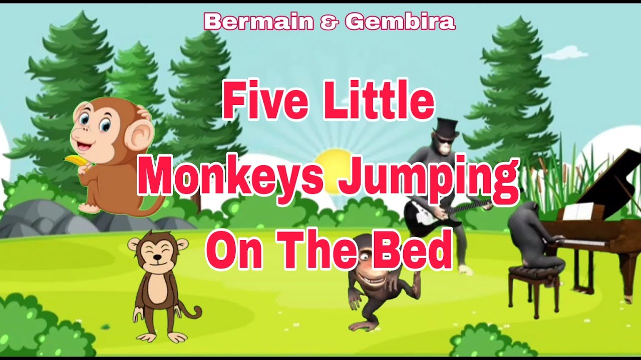 Five Little Monkeys Jumping On The Bed - Nursery Rhymes - Lagu Anak ...