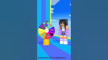 Spin the Wheel Run with Aphmau and Noob (Hadal Ahbek - Issam Alnajjar) #shorts #minecraft