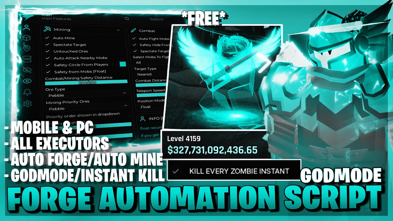 The Forge Script *NO KEY* - Godmode, Instant Forge, Instant Kill, Auto ...