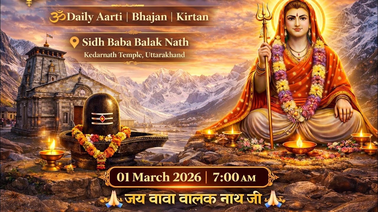 🛕 Sunday Bhakti Aarti | रविवार प्रभात LIVE मंदिर दर्शन 🔔 #bababalaknath #viral #love #song #youtube