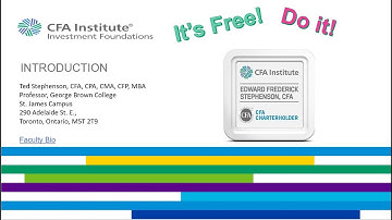 An Introduction: CFA Institute Investment Foundations Program