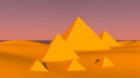 Pyramids of Egypt.  low poly landscape 3d modeling (Autodesk Maya Tutorial)