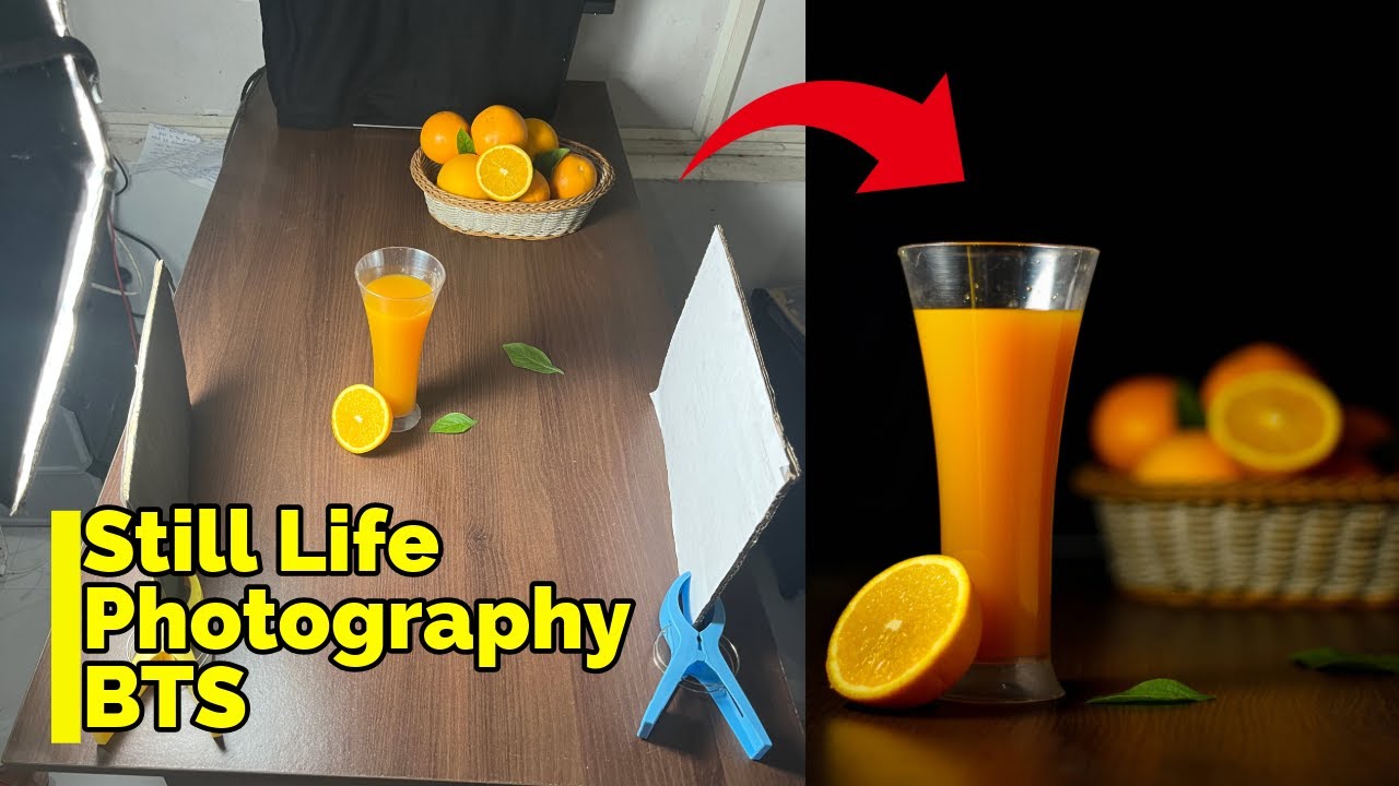 Orange Juice Photography BTS | Creative Still Life Shoot at Home 🍊📸