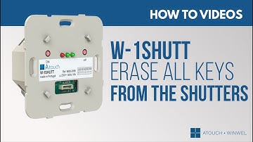 W-1SHUTT - How to erase all keys from the shutters.