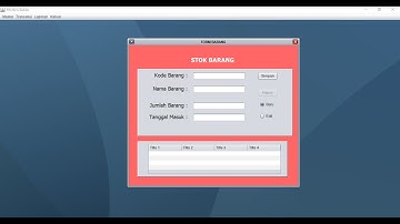 Koneksi Java [netbeans] ke database [Mysql] Membuat Stok Barang
