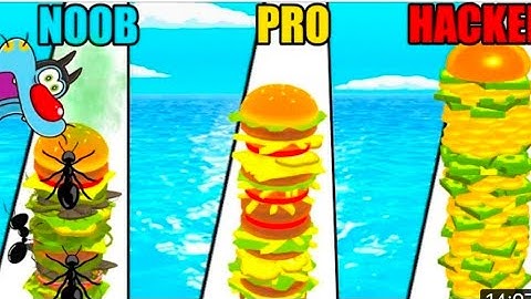 NOOB vs PRO vs HACKER | In Burger Rush | With Oggy and Jack | Indian Best Gamer