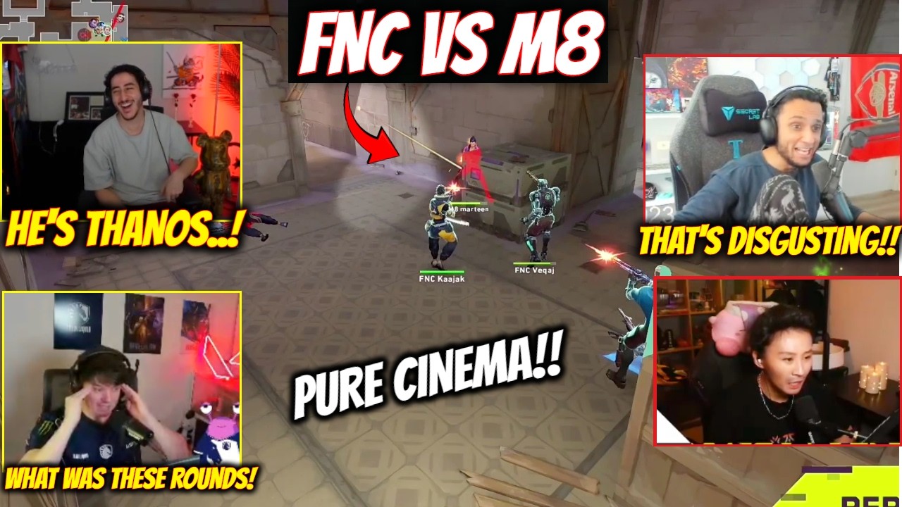 FNS, Sliggy, Subroza & Yinsu React to FNATIC vs M8 Best Moments in VCT Kickoff