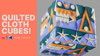 Let's make a geometric cloth cube. (C4D & Figma tutorial)
