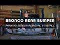 Bronco 6g metaltech 4x4 aces high rear bumper install 2 sensor install