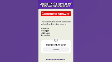 The element that forms a diatomic molecule with a triple bond #shorts #chemistry