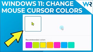 how to change the mouse cursor’s color in windows 11