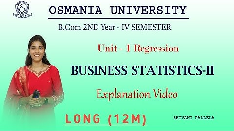 REGRESSION || 12 MARKS PROBLEMATIC EXPLAINATION VIDEO || 💯 PASS || SEMESTER -4 || @shivanipallela