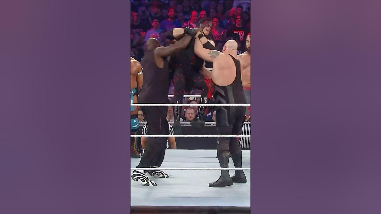 Shaq & Big Show chokeslam Kane at WrestleMania Shaq & Big Show chokeslam Kane at WrestleMania